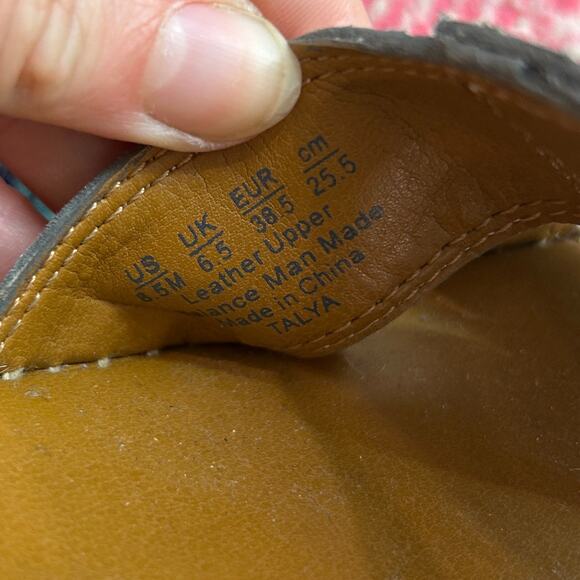 Franco Sarto Gray Beige Ankle Strap Leather Espadrille Wedge Platform Sandal 8.5 - Picture 9 of 10